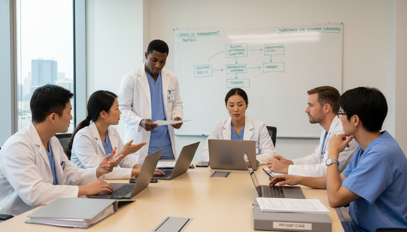 Resident practicing clinical decision-making for addiction cases Resident practicing clinical decision-making for addiction cases - addiction medicine fellowship for USMLE Step 3 Preparation