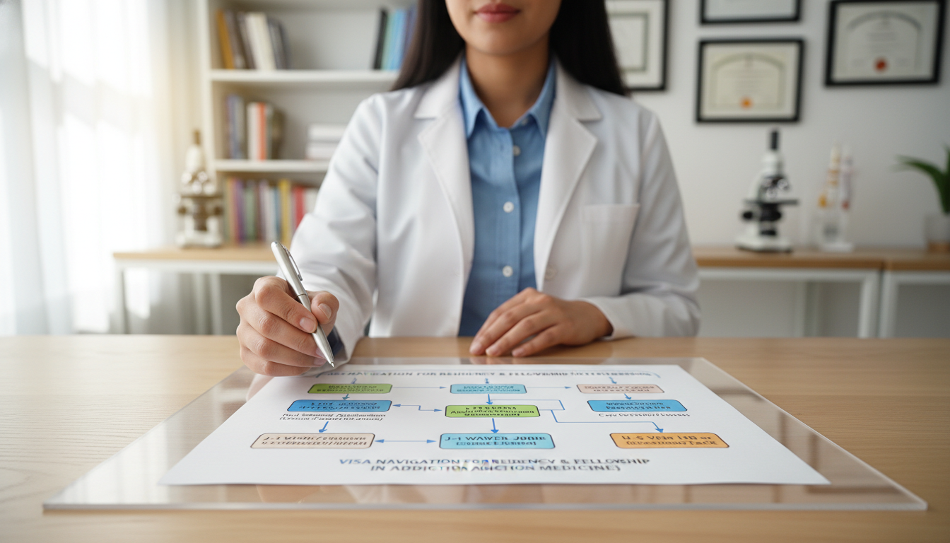 Flowchart of visa pathways for addiction medicine residency and fellowship for international medical graduates Flowchart of visa pathways for addiction medicine residency and fellowship for international medical graduates - addiction me