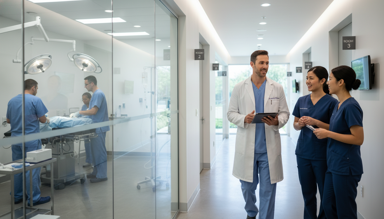 Private practice anesthesiologist in a modern ambulatory surgery center Private practice anesthesiologist in a modern ambulatory surgery center - anesthesiology residency for Academic vs Private Pr