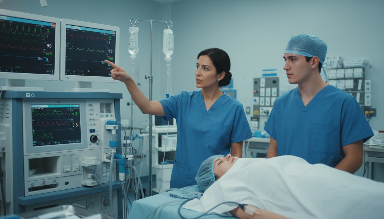 Anesthesiology attending teaching a medical student in the OR Anesthesiology attending teaching a medical student in the OR - anesthesiology residency for Away Rotation Strategy in Anesth