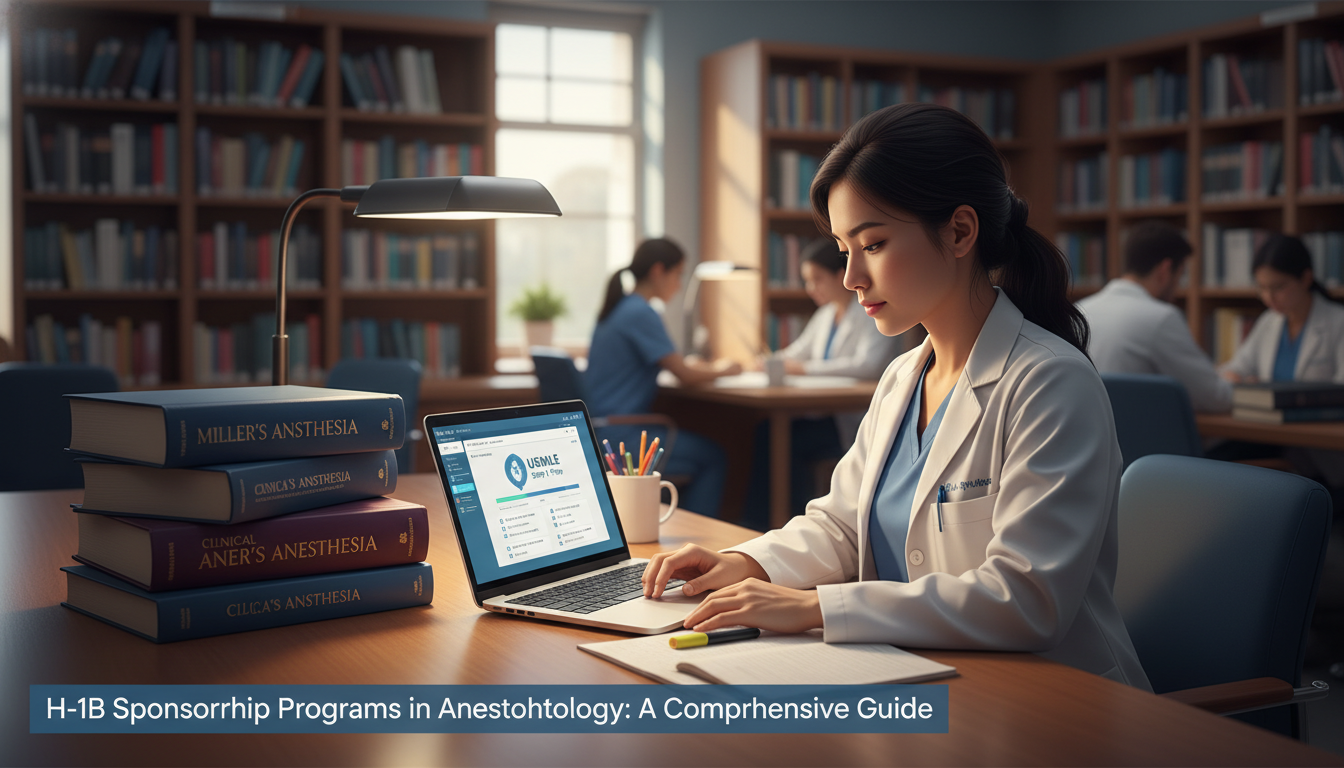 Anesthesiology resident studying for board exams Anesthesiology resident studying for board exams - anesthesiology residency for H-1B Sponsorship Programs in Anesthesiology: