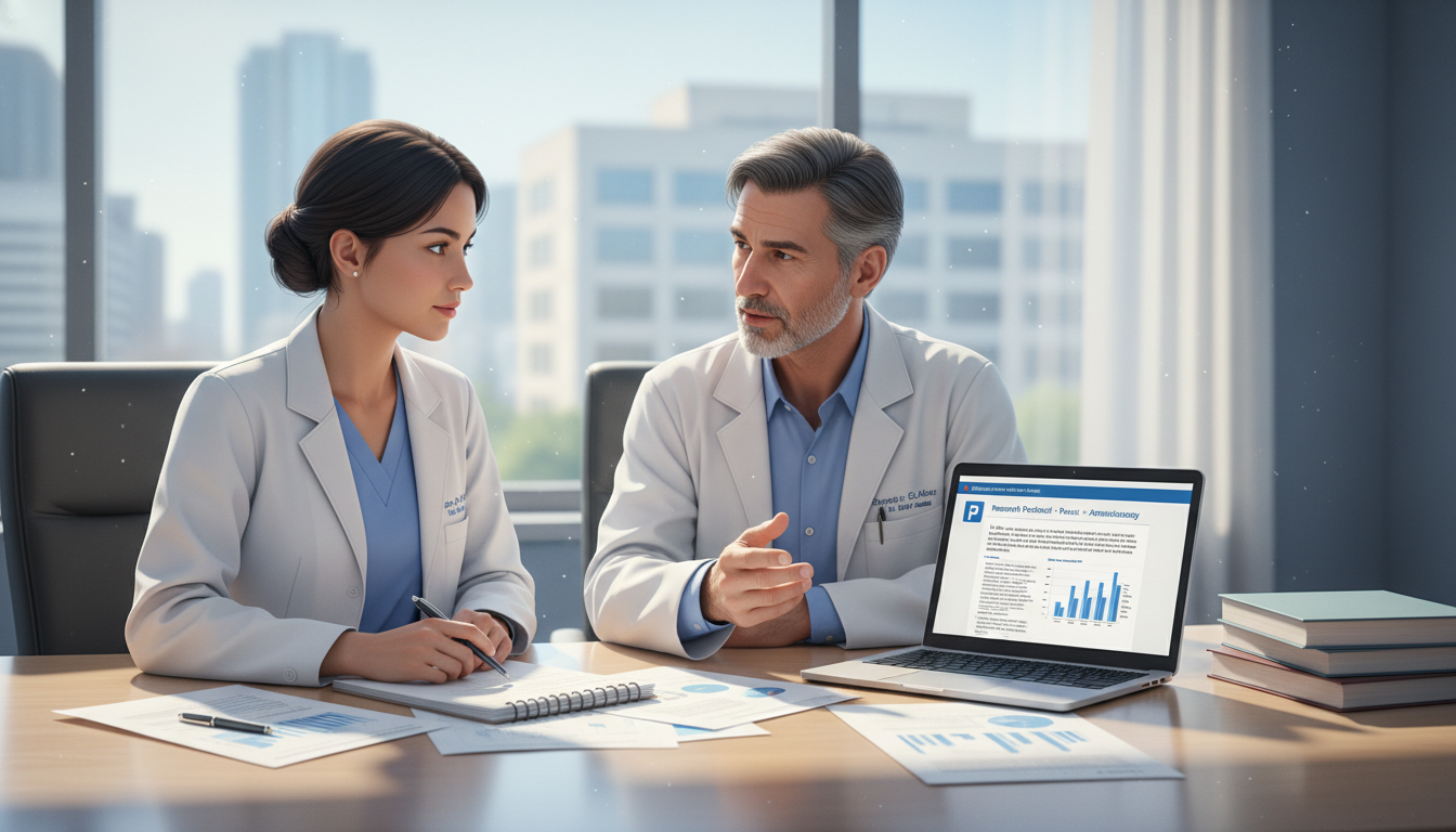 Anesthesiology resident meeting with a faculty mentor to plan a research project Anesthesiology resident meeting with a faculty mentor to plan a research project - anesthesiology residency for Research Duri