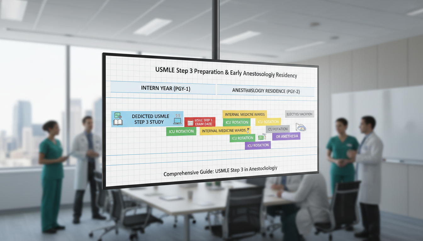 Timeline planning for Step 3 during anesthesiology training - anesthesiology residency for USMLE Step 3 Preparation in Anesth