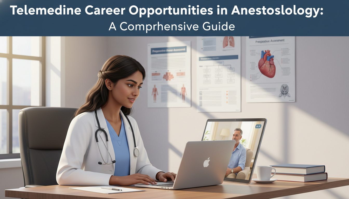 Anesthesiology resident participating in a telemedicine pre-op clinic Anesthesiology resident participating in a telemedicine pre-op clinic - anesthesiology residency for Telemedicine Career Oppo