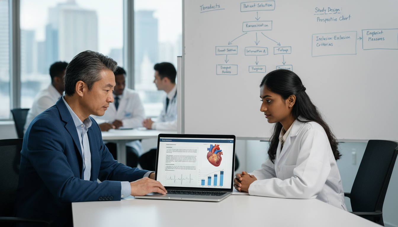 Cardiology mentor and resident discussing research project Cardiology mentor and resident discussing research project - cardiology fellowship for Research During Residency in Cardiolog