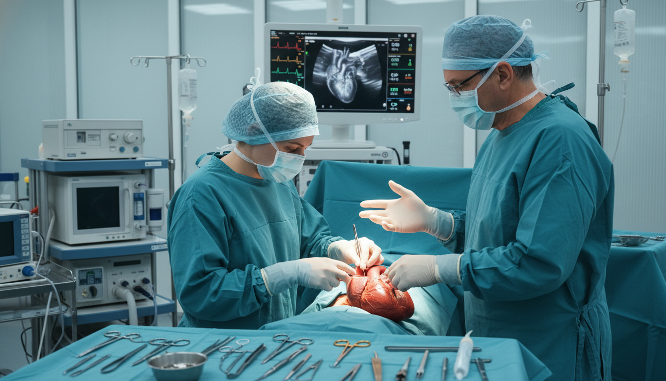 Resident performing coronary anastomosis under attending supervision Resident performing coronary anastomosis under attending supervision - cardiothoracic surgery residency for Case Volume Evalu