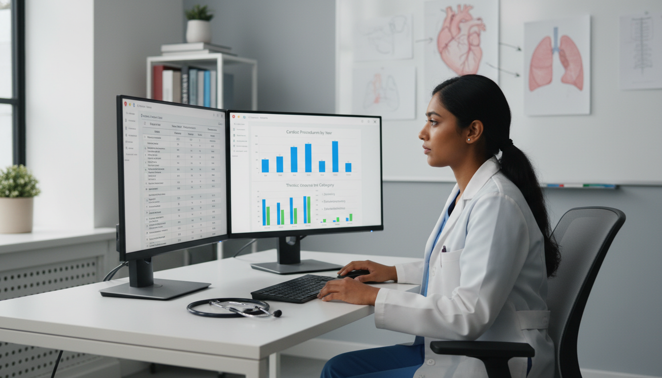 Cardiothoracic surgery resident reviewing digital case logs Cardiothoracic surgery resident reviewing digital case logs - cardiothoracic surgery residency for Case Volume Evaluation in