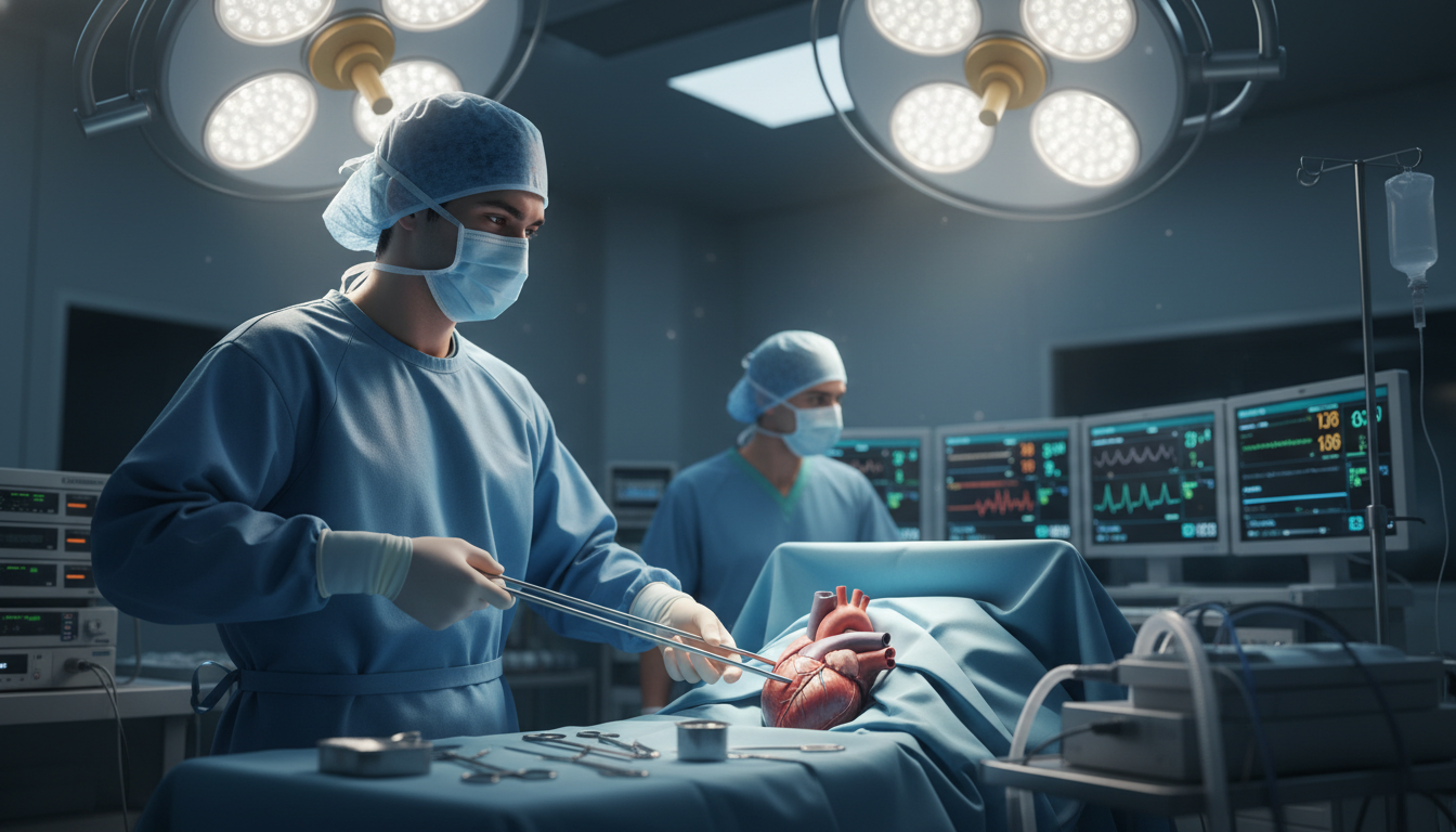Medical student assisting in cardiothoracic surgery operating room - cardiothoracic surgery residency for Excelling in Clinic