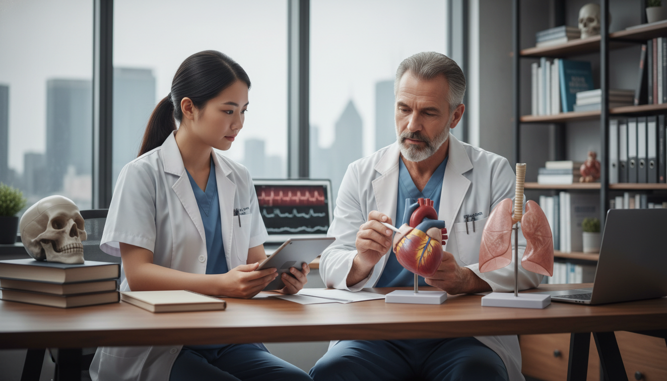 Medical student meeting with a cardiothoracic surgeon mentor - cardiothoracic surgery residency for Surviving First Year of M