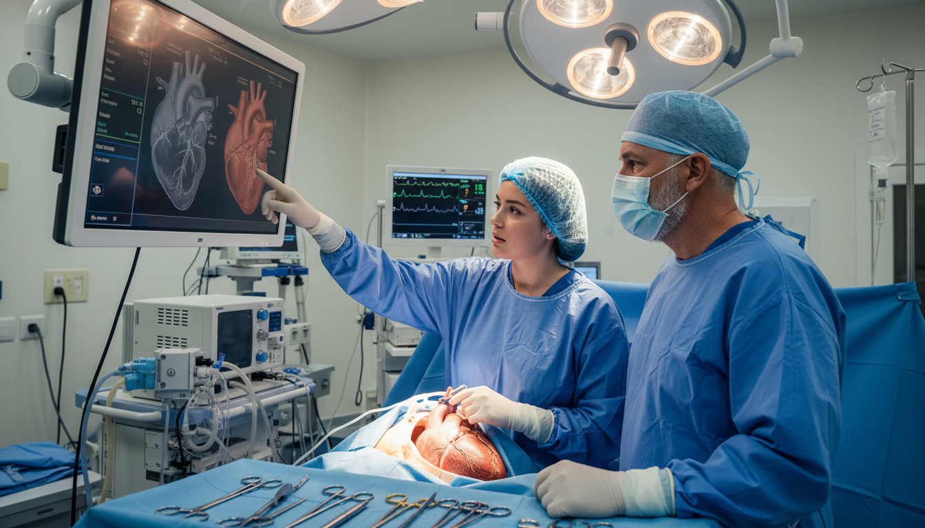 Cardiothoracic surgery resident in operating room with mentor Cardiothoracic surgery resident in operating room with mentor - cardiothoracic surgery residency for Common Interview Questio