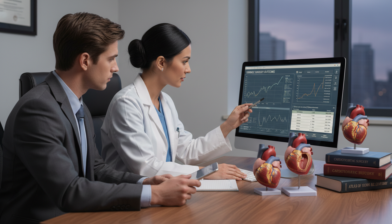 Medical student and cardiothoracic surgery mentor reviewing research data together Medical student and cardiothoracic surgery mentor reviewing research data together - cardiothoracic surgery residency for Res