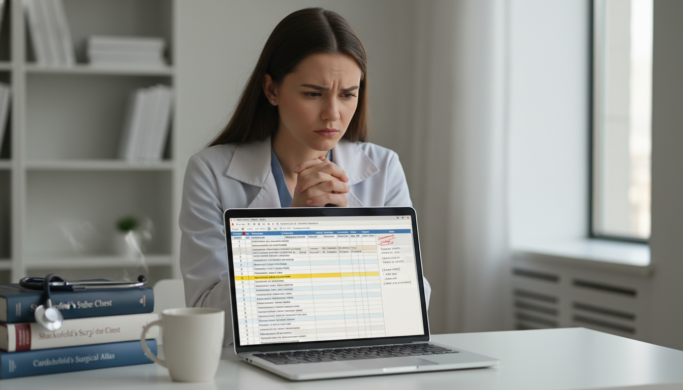 Medical graduate reviewing SOAP residency options - cardiothoracic surgery residency for SOAP Preparation in Cardiothoracic S