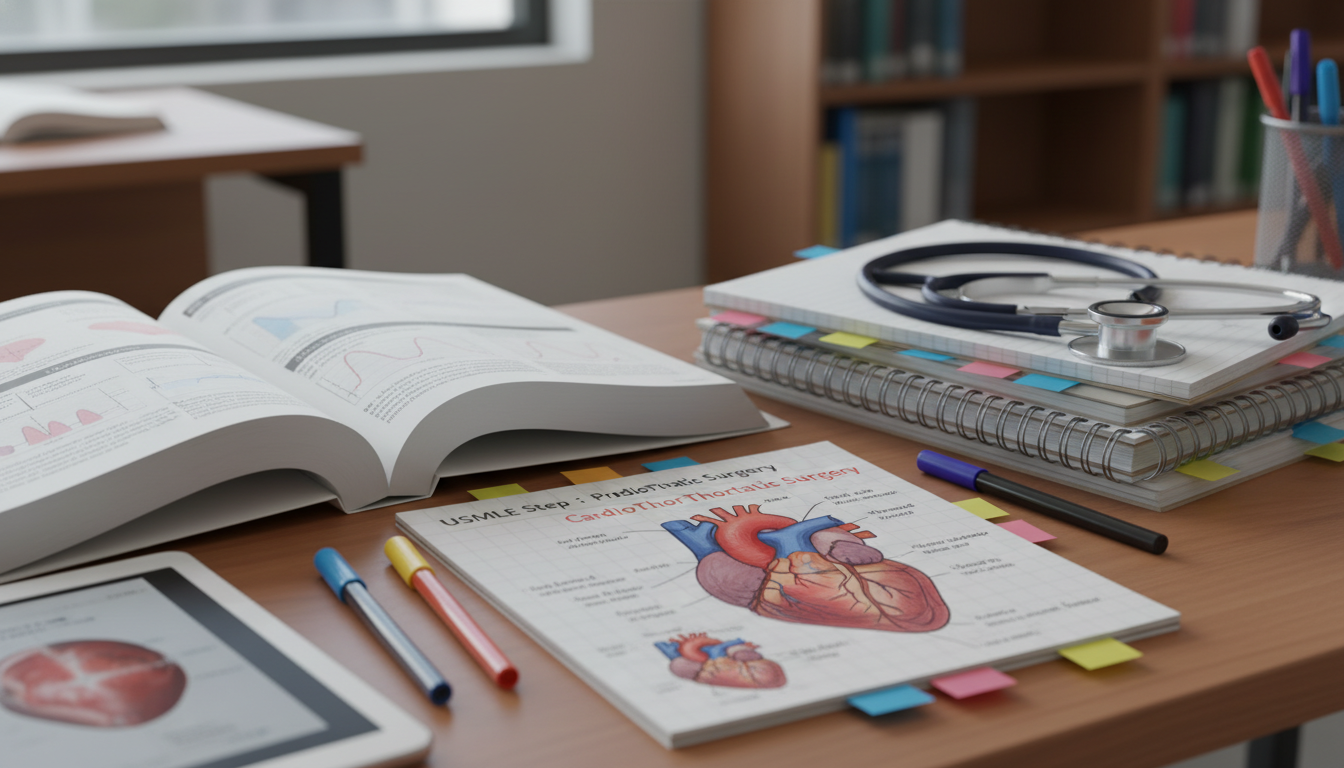 Cardiovascular anatomy and physiology study reference for USMLE Step 1 - cardiothoracic surgery residency for USMLE Step 1 Pr