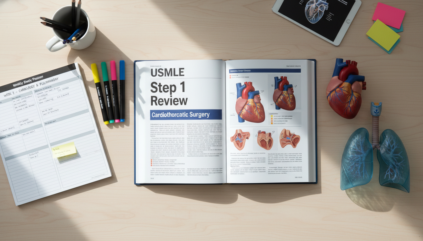 Organized USMLE Step 1 study schedule with cardiothoracic focus - cardiothoracic surgery residency for USMLE Step 1 Preparati