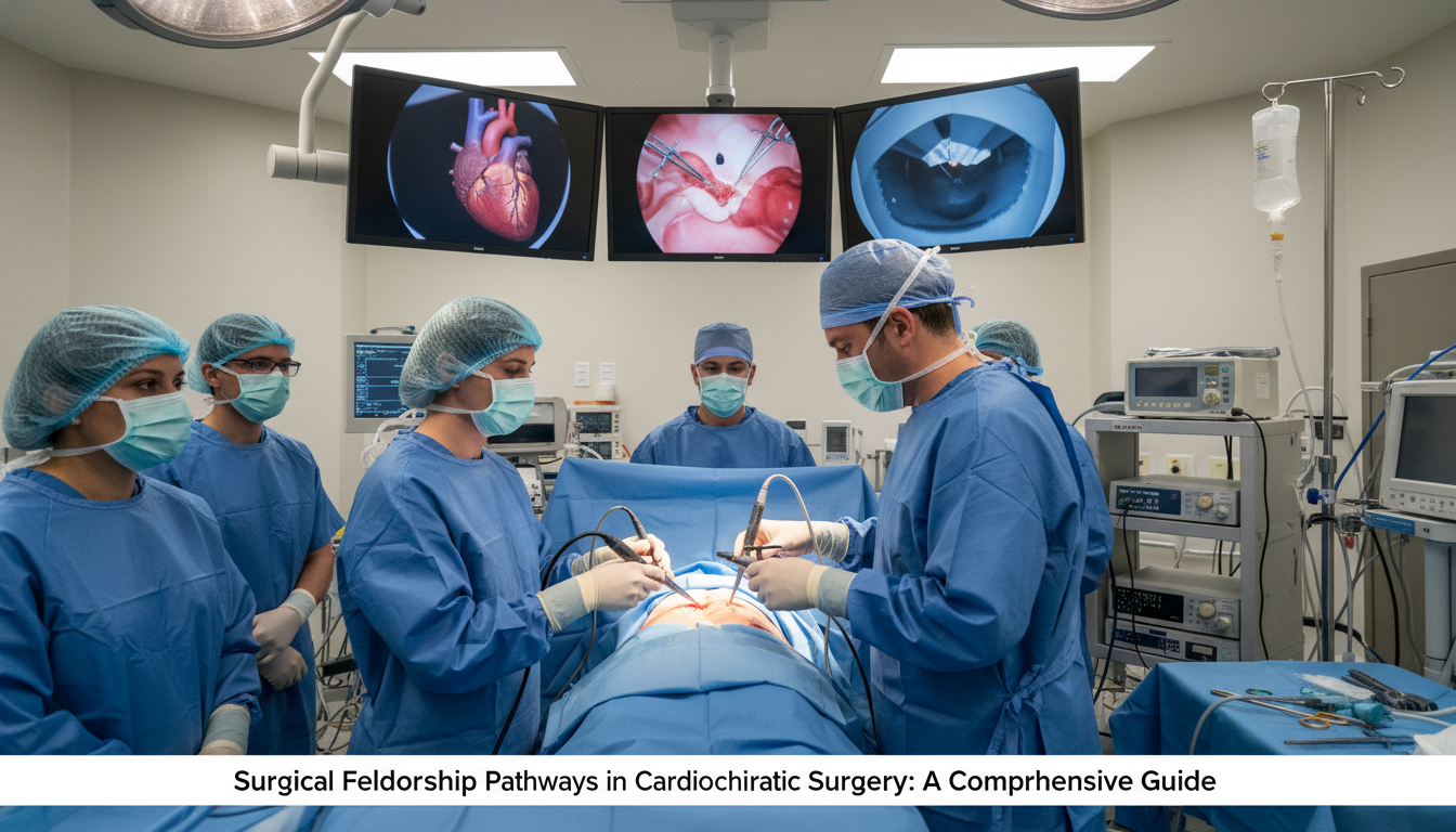 Cardiothoracic surgery fellow performing a minimally invasive heart procedure Cardiothoracic surgery fellow performing a minimally invasive heart procedure - cardiothoracic surgery residency for Surgical