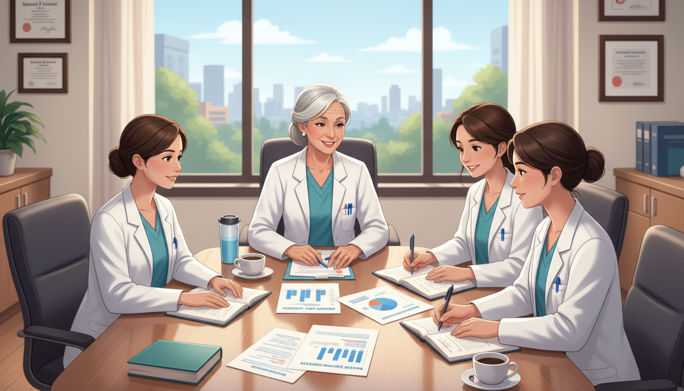 Dermatology faculty mentor meeting with residents to discuss wellness initiatives Dermatology faculty mentor meeting with residents to discuss wellness initiatives - dermatology residency for Residency Burno