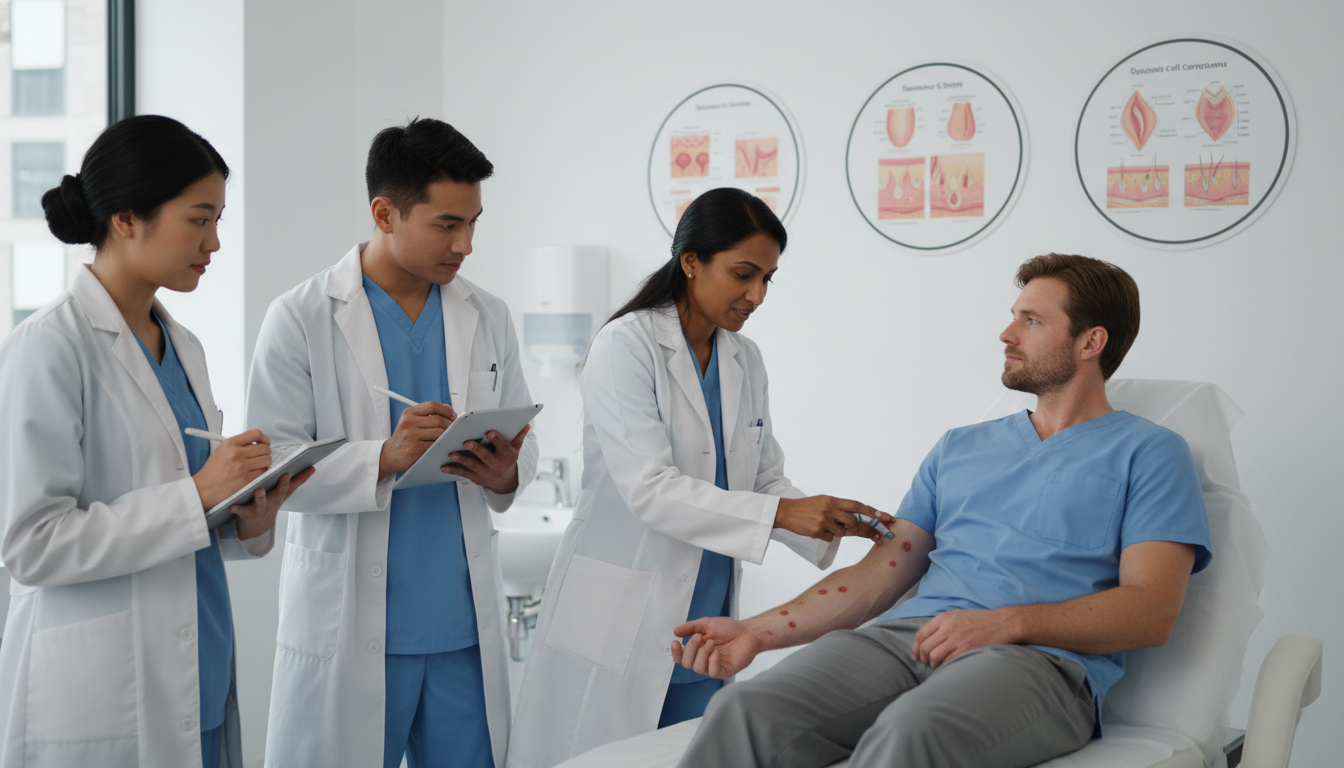 Dermatology attending teaching students lesion morphology Dermatology attending teaching students lesion morphology - dermatology residency for Excelling in Clinical Rotations in Derm