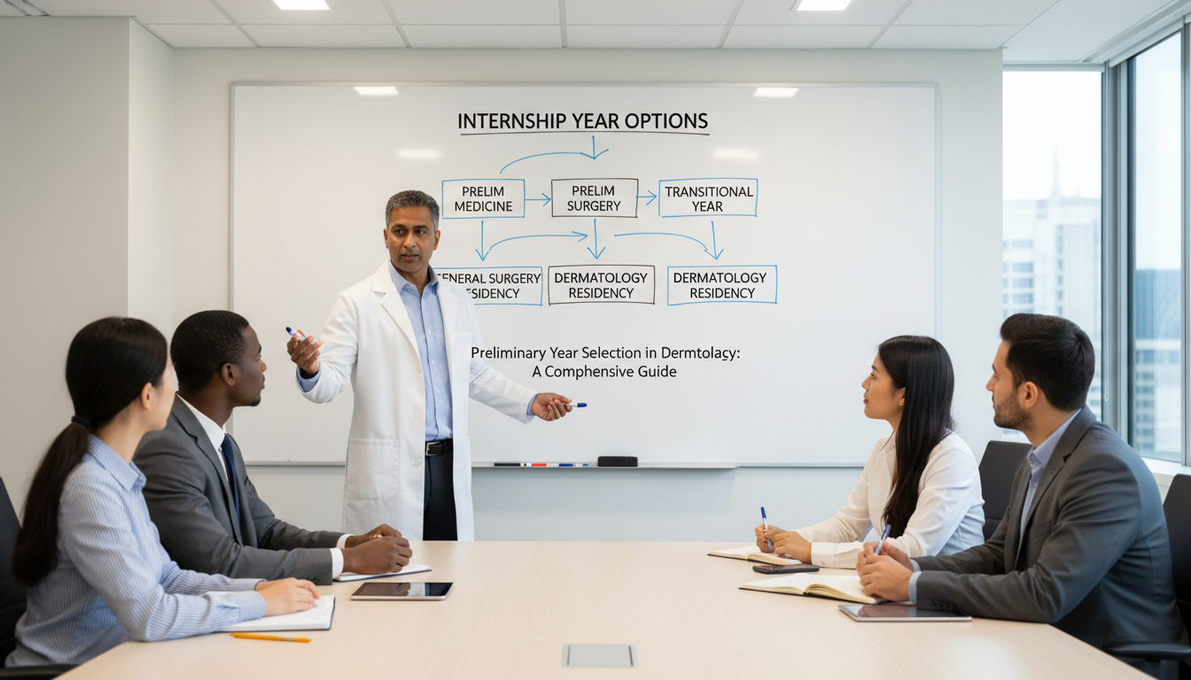 Different internship path options visualized - dermatology residency for Preliminary Year Selection in Dermatology: A Compreh