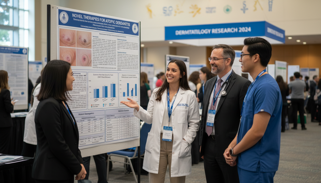 Dermatology resident presenting research at a national conference Dermatology resident presenting research at a national conference - dermatology residency for Research During Residency in De