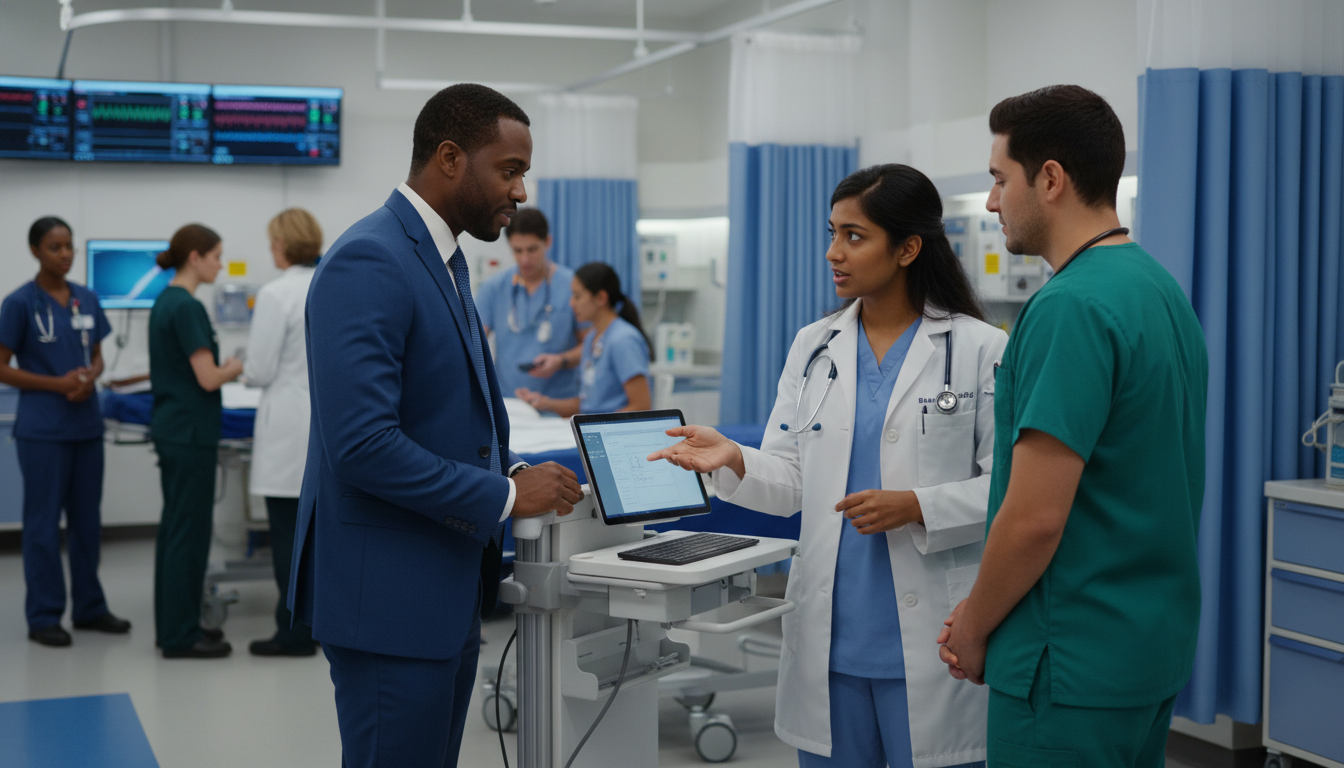 Medical student presenting a patient case in the emergency department Medical student presenting a patient case in the emergency department - EM IM combined for Away Rotation Strategy in Emergenc