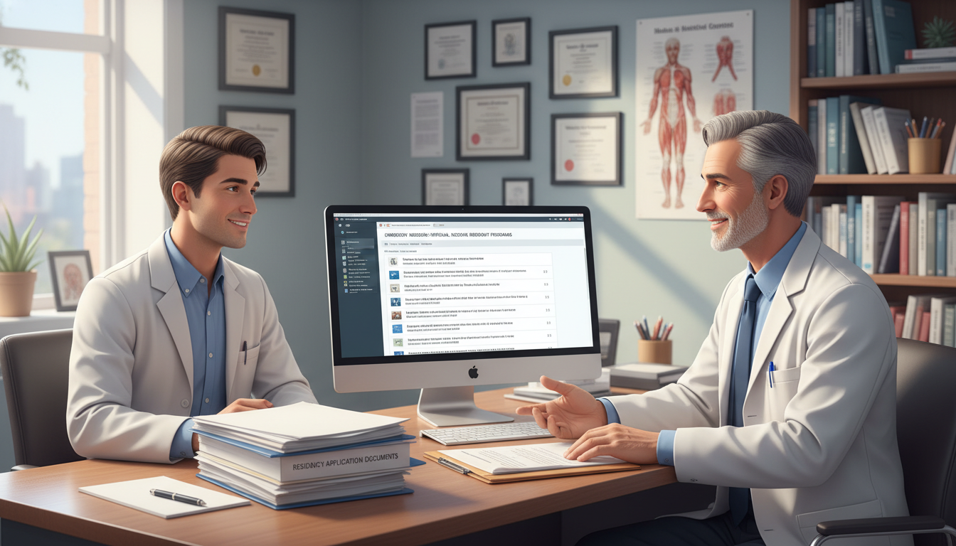 Medical mentor and unmatched EM-IM applicant reviewing residency application Medical mentor and unmatched EM-IM applicant reviewing residency application - EM IM combined for Failed Match Recovery in Em