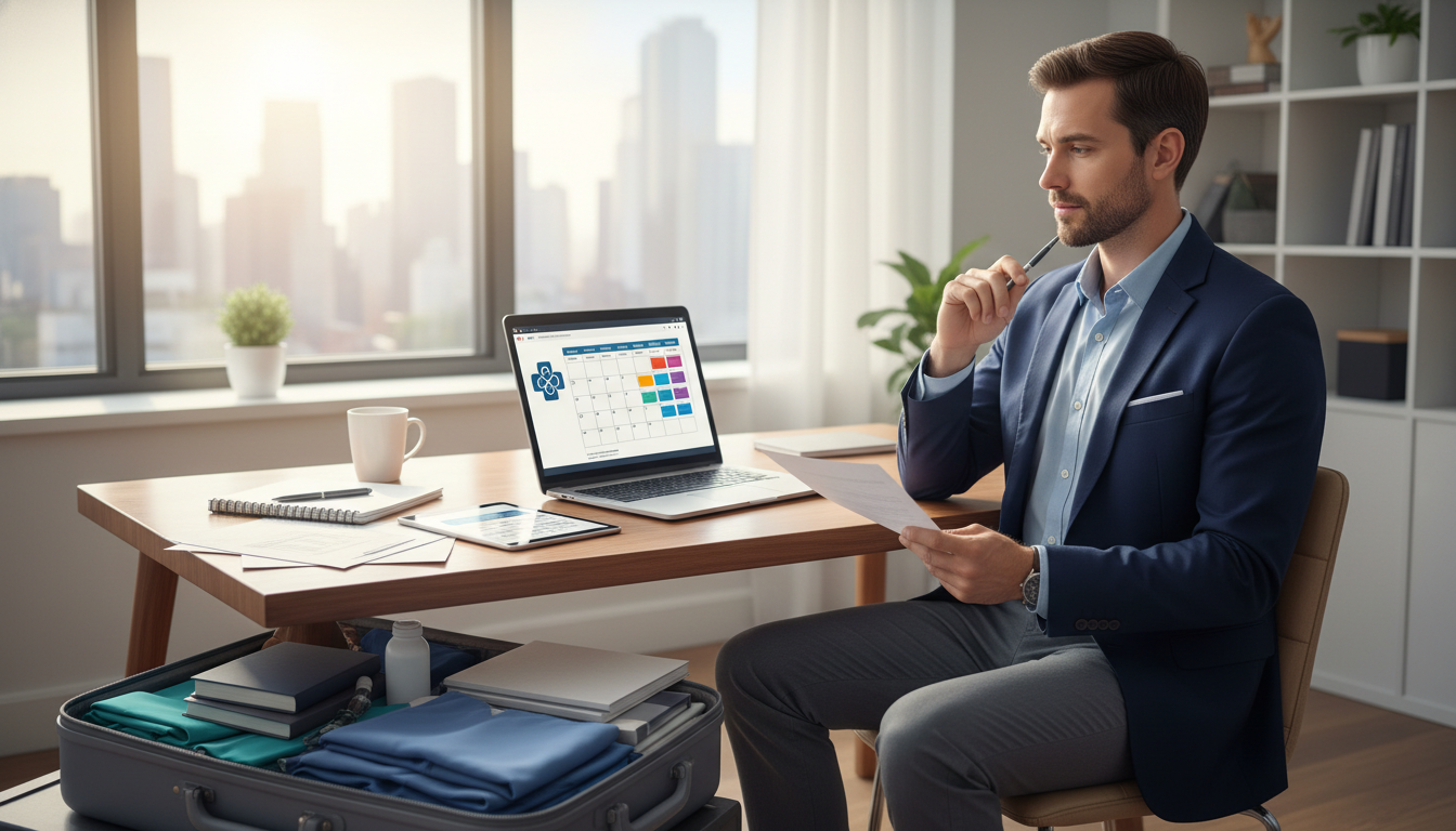 Traveling EM IM locum tenens physician reviewing contracts and schedules - EM IM combined for Locum Tenens Opportunities in E