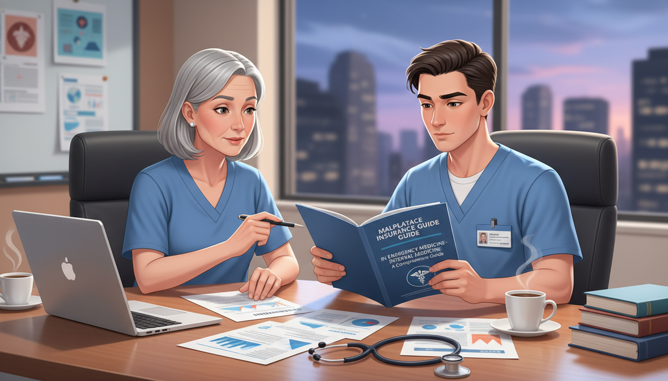 EM-IM resident discussing malpractice insurance with program director EM-IM resident discussing malpractice insurance with program director - EM IM combined for Malpractice Insurance Guide in Eme