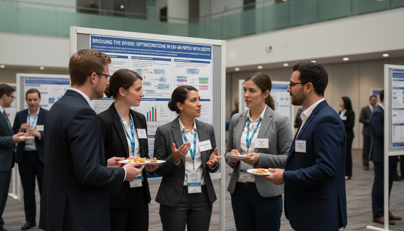 Residents networking at a medical conference - EM IM combined for Networking in Medicine in Emergency Medicine-Internal Medic