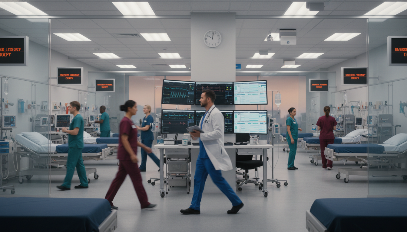 Emergency medicine physician working in a busy community ED representing private practice Emergency medicine physician working in a busy community ED representing private practice - emergency medicine residency for