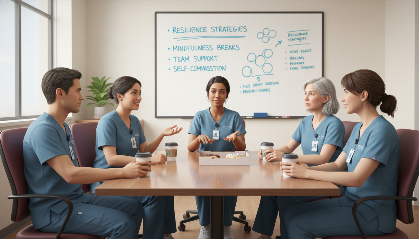 Emergency medicine residents participating in a wellness and debriefing session Emergency medicine residents participating in a wellness and debriefing session - emergency medicine residency for Residency