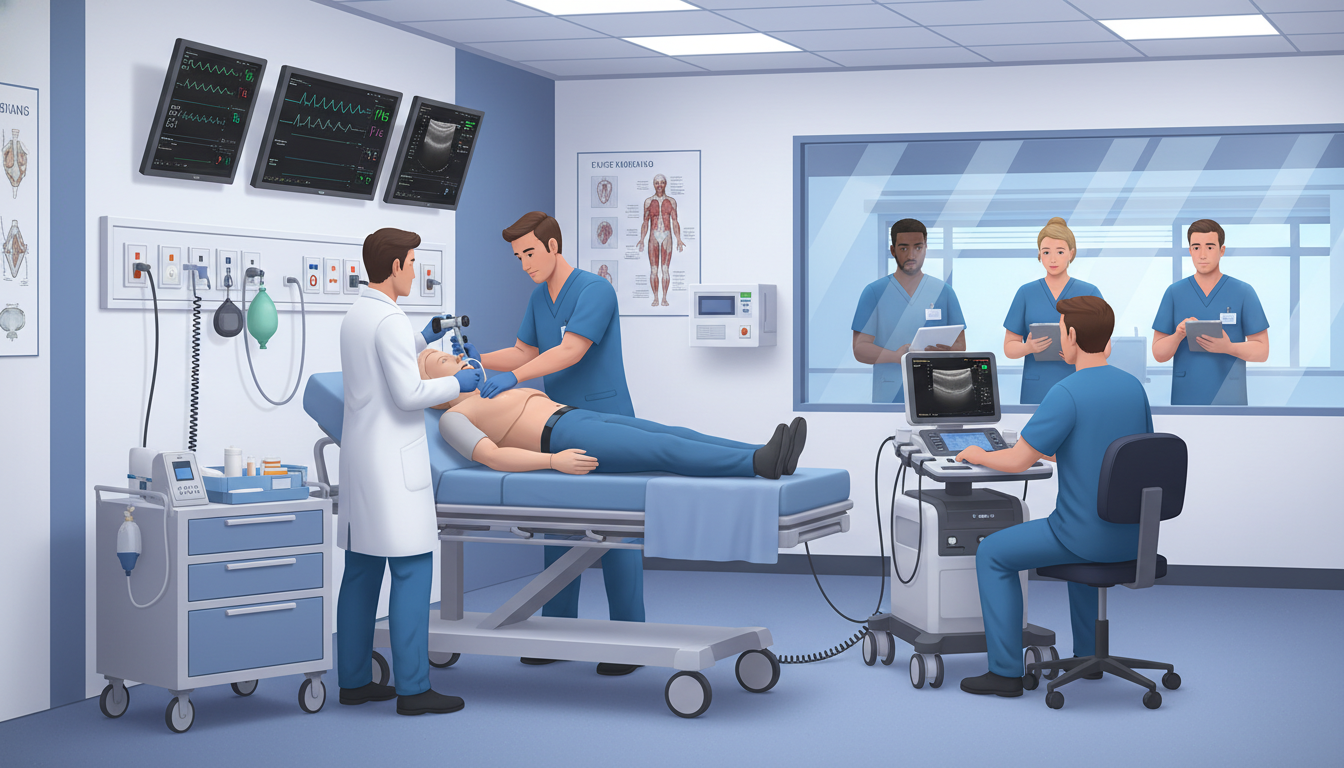 Emergency medicine residents collaborating during a simulated resuscitation Emergency medicine residents collaborating during a simulated resuscitation - emergency medicine residency for Choosing a Med