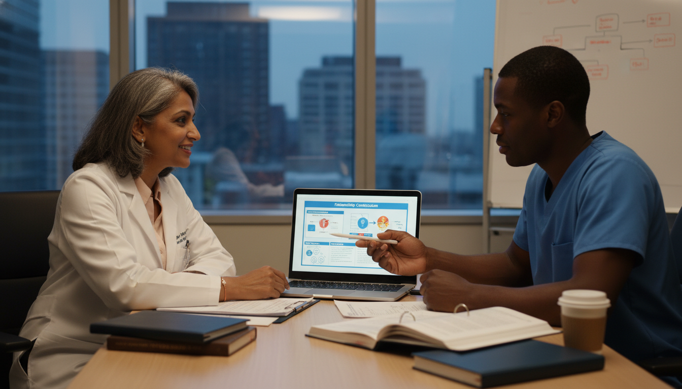 Emergency medicine fellowship director mentoring a fellow Emergency medicine fellowship director mentoring a fellow - emergency medicine residency for Evaluating Fellowship Programs i