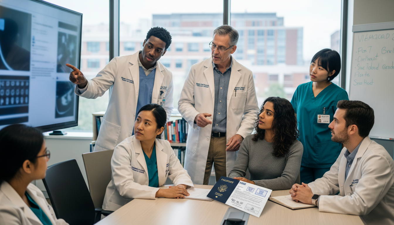 Emergency medicine residency team meeting including international medical graduates Emergency medicine residency team meeting including international medical graduates - emergency medicine residency for H-1B S