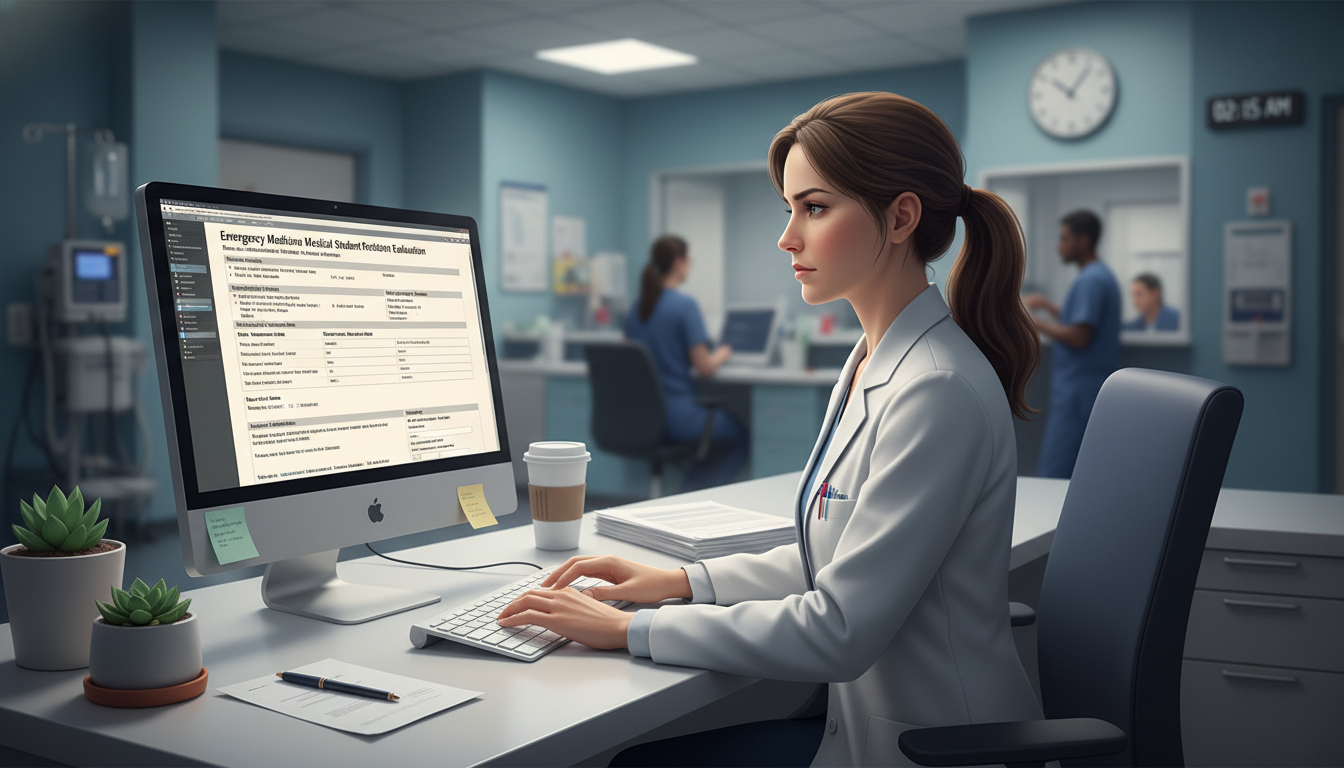 Emergency medicine faculty writing a SLOE for a medical student - emergency medicine residency for Letters of Recommendation