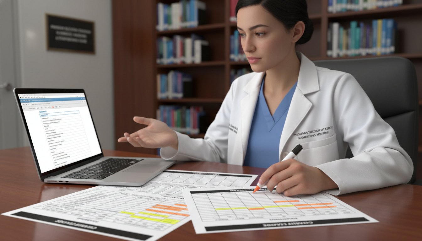 Medical student developing a residency program selection spreadsheet - emergency medicine residency for Program Selection Str