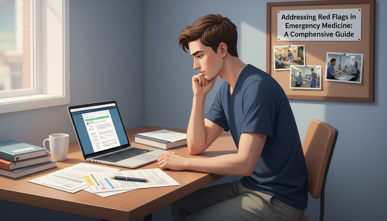 Medical student reflecting on emergency medicine application challenges Medical student reflecting on emergency medicine application challenges - emergency medicine residency for Addressing Red Fla