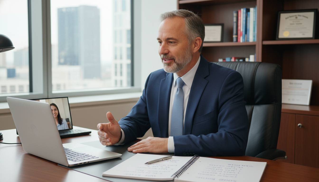 Emergency medicine program director interviewing SOAP applicant via video call - emergency medicine residency for SOAP Prepar
