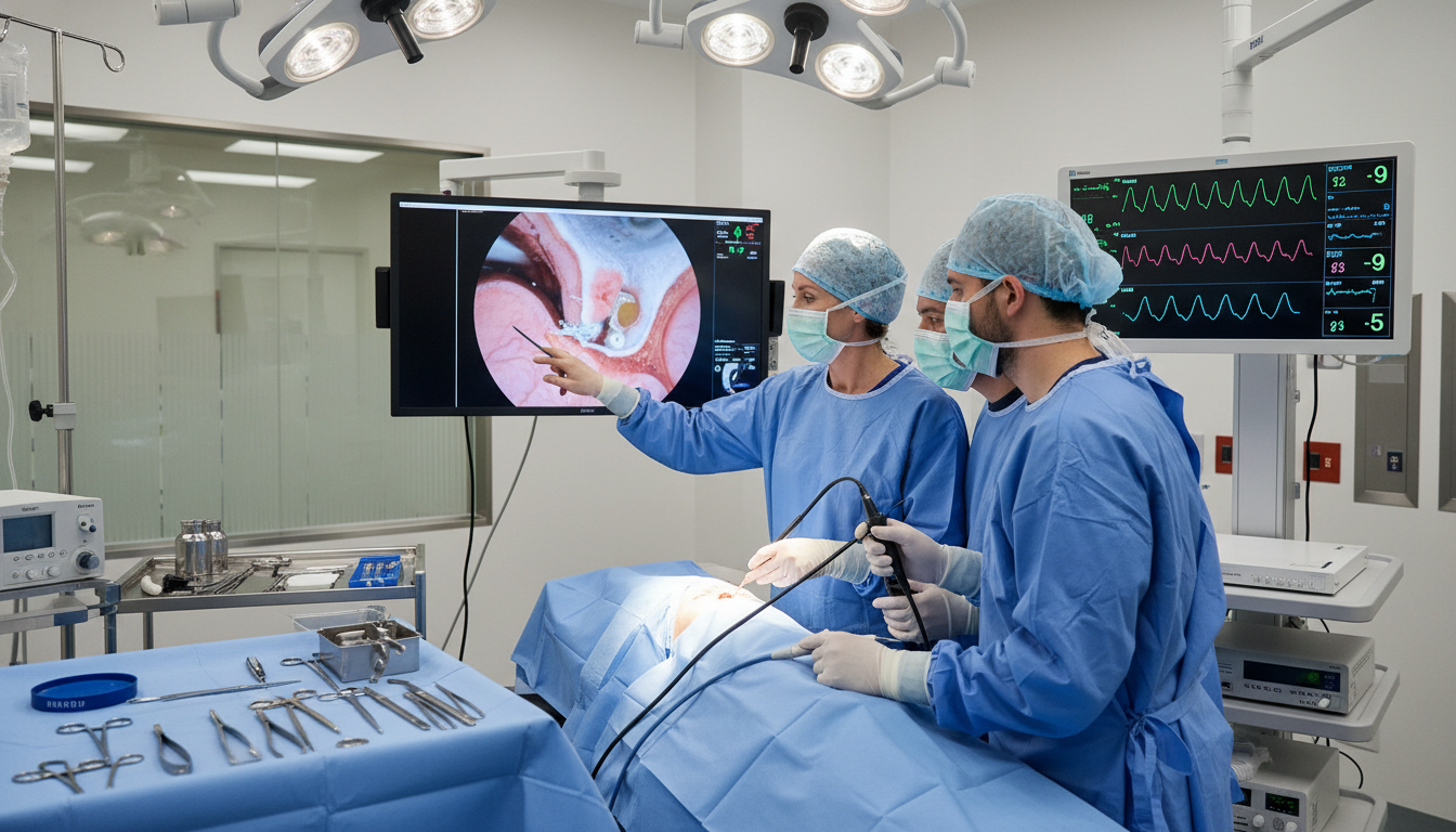 ENT surgeon teaching residents in operating room ENT surgeon teaching residents in operating room - ENT residency for Academic vs Private Practice in Otolaryngology (ENT): A