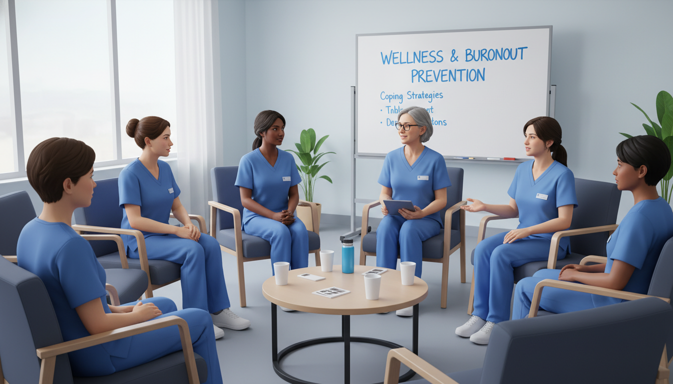 Otolaryngology residents participating in a wellness and debriefing session Otolaryngology residents participating in a wellness and debriefing session - ENT residency for Residency Burnout Prevention