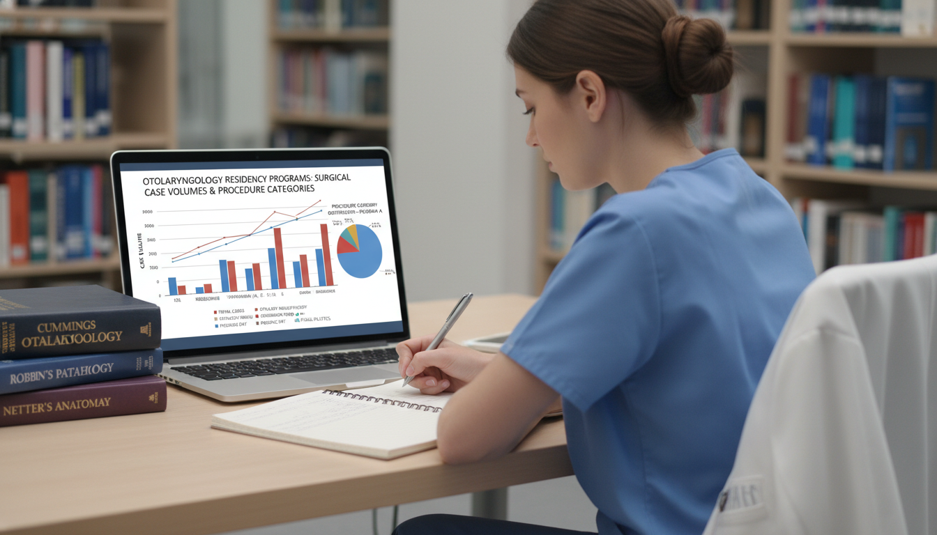 Chart comparing surgical case volumes across different ENT residency programs Chart comparing surgical case volumes across different ENT residency programs - ENT residency for Case Volume Evaluation in O