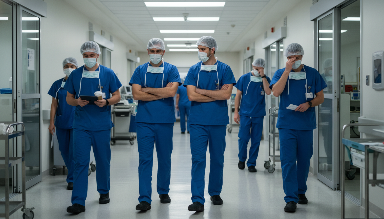 Otolaryngology residents in a busy hospital OR hallway Otolaryngology residents in a busy hospital OR hallway - ENT residency for Identifying Malignant Programs in Otolaryngology (