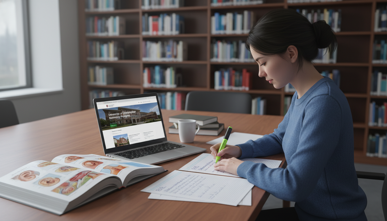 Residency applicant reviewing ENT anatomy and interview notes Residency applicant reviewing ENT anatomy and interview notes - ENT residency for Pre-Interview Preparation in Otolaryngology