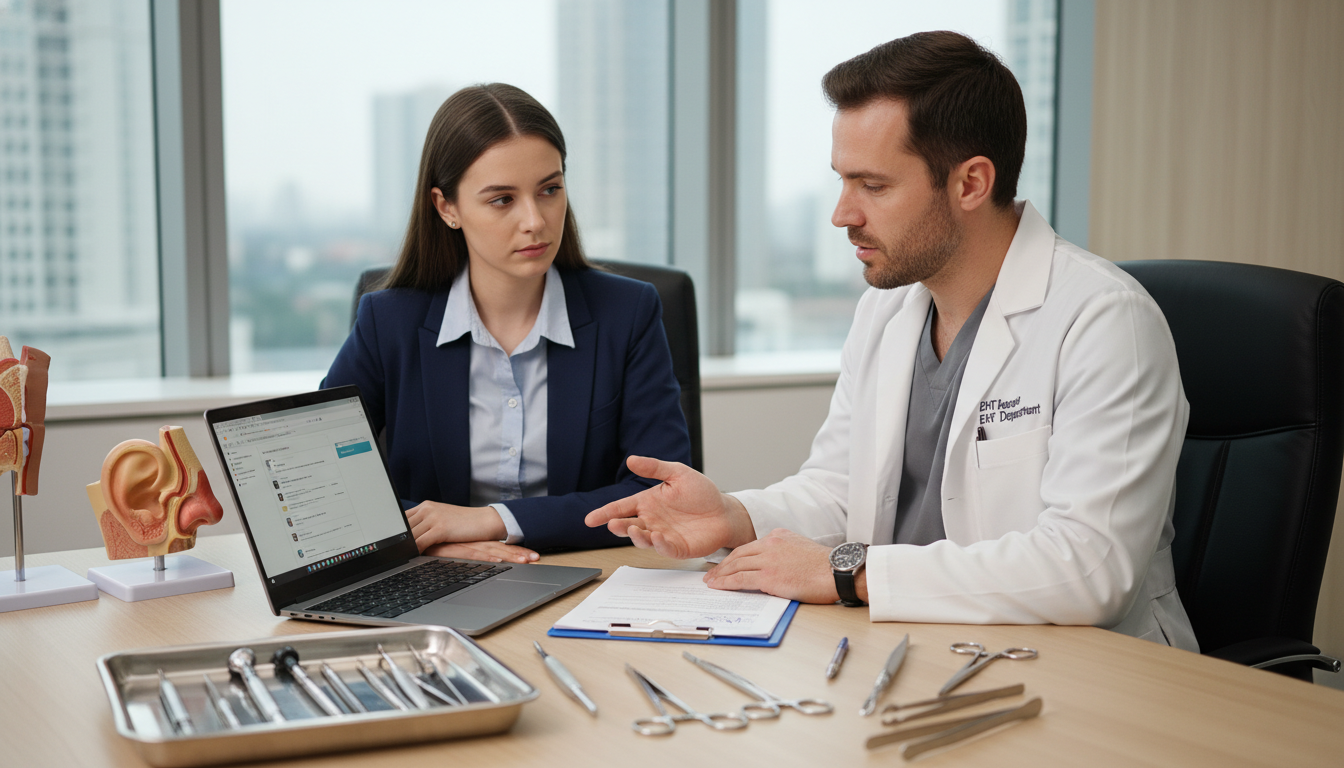 Medical student discussing residency red flags with ENT mentor Medical student discussing residency red flags with ENT mentor - ENT residency for Addressing Red Flags in Otolaryngology (EN