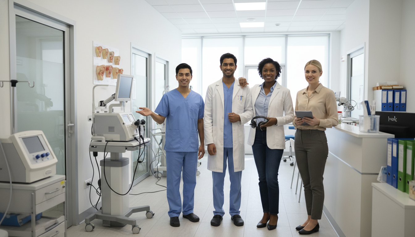 ENT private practice clinic team working together - ENT residency for Starting a Private Practice in Otolaryngology (ENT): A