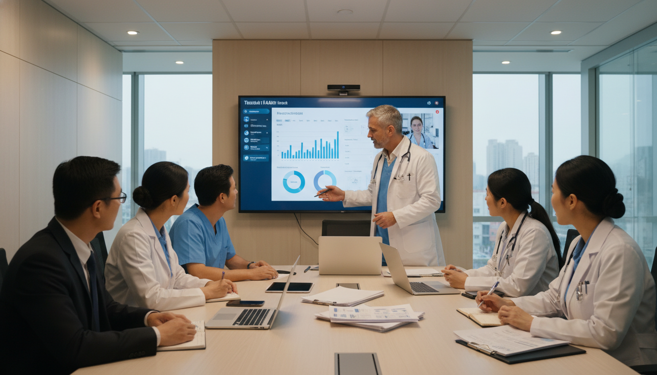 ENT telemedicine group meeting discussing virtual care protocols ENT telemedicine group meeting discussing virtual care protocols - ENT residency for Telemedicine Career Opportunities in Oto