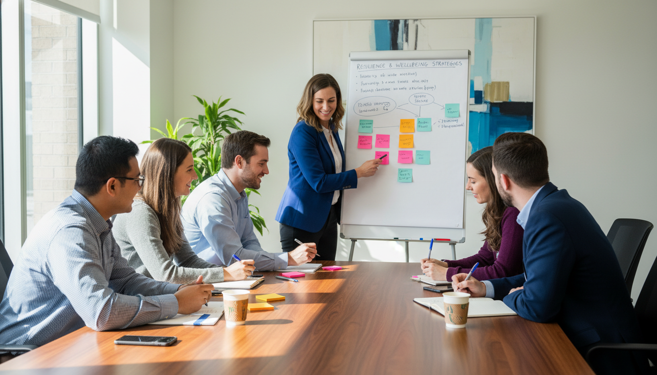 Family medicine residents participating in a wellness workshop Family medicine residents participating in a wellness workshop - family medicine residency for Residency Burnout Prevention i
