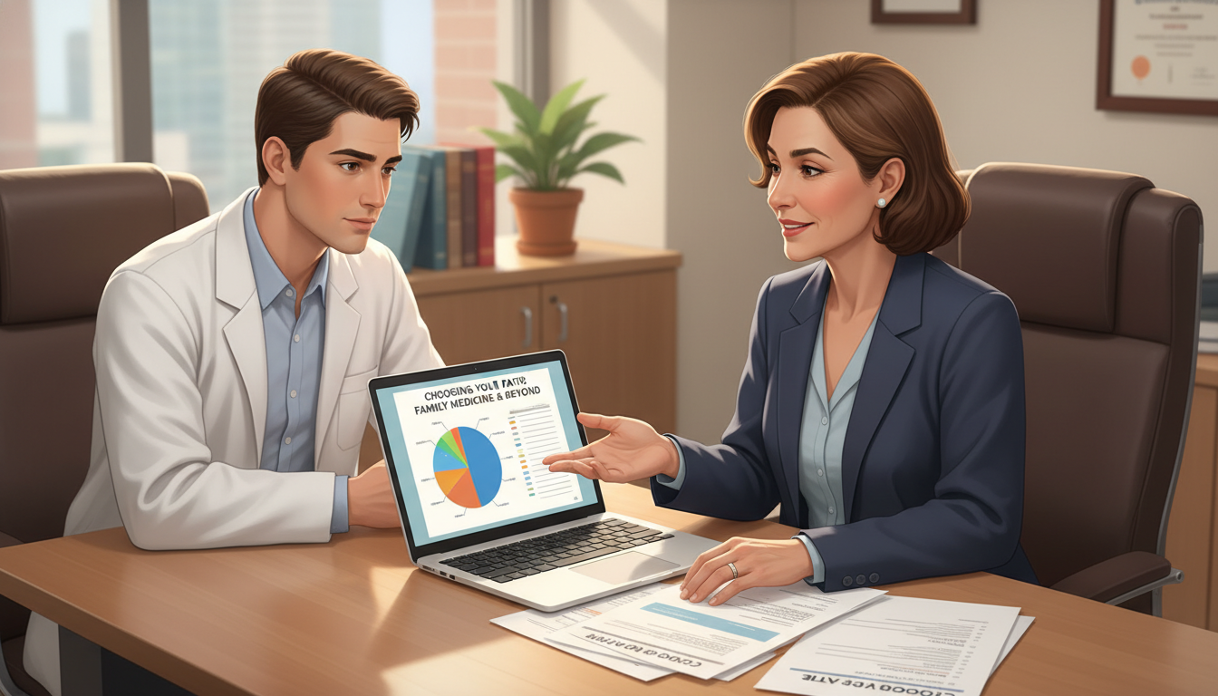 Mentor advising medical student on family medicine specialty choice - family medicine residency for Choosing a Medical Specia