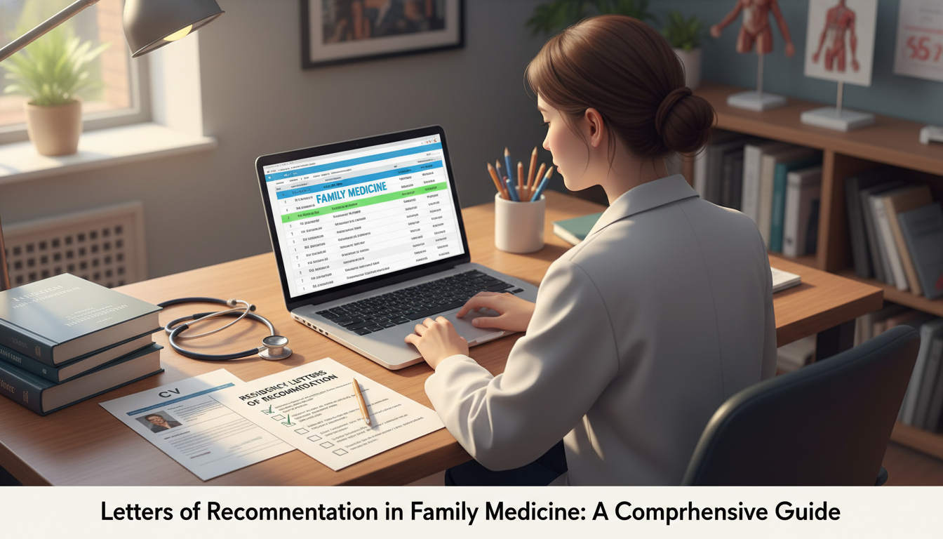 Residency applicant organizing documents for letters of recommendation - family medicine residency for Letters of Recommendat