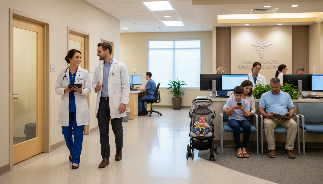 Busy family medicine clinic with diverse patient encounters - family medicine residency for Medical Shadowing Experience in F