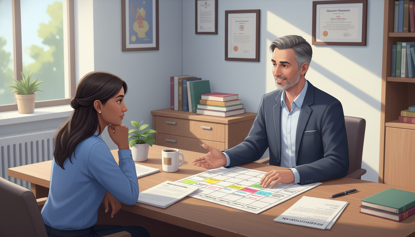 Medical student discussing a gap and remediation plan with an academic advisor Medical student discussing a gap and remediation plan with an academic advisor - family medicine residency for Addressing Red